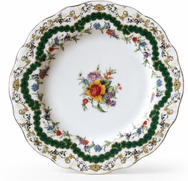 Rental store for Dinner Plate, 10  Vintage Floral, Green in Charlottesville VA