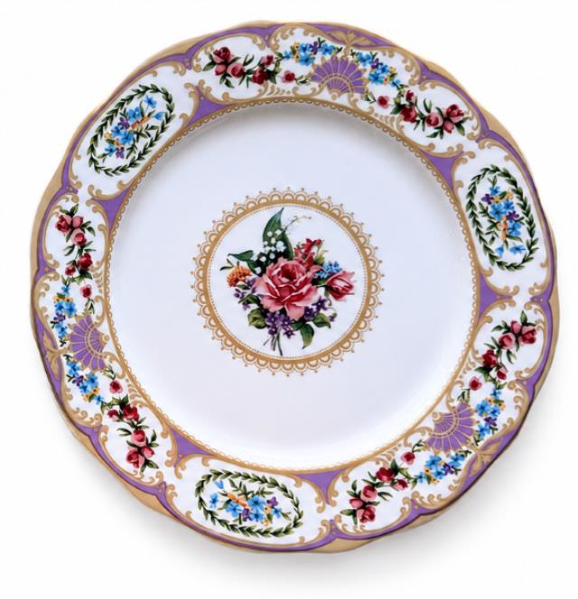 Rental store for Dinner Plate, 10  Vintage Floral Purple in Charlottesville VA