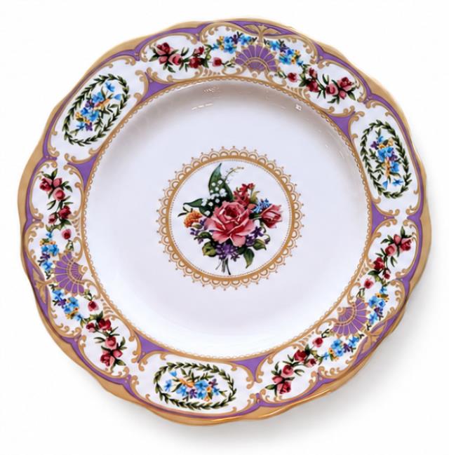Rental store for Salad Dessert Plate, 8  Vintage, Purple in Charlottesville VA