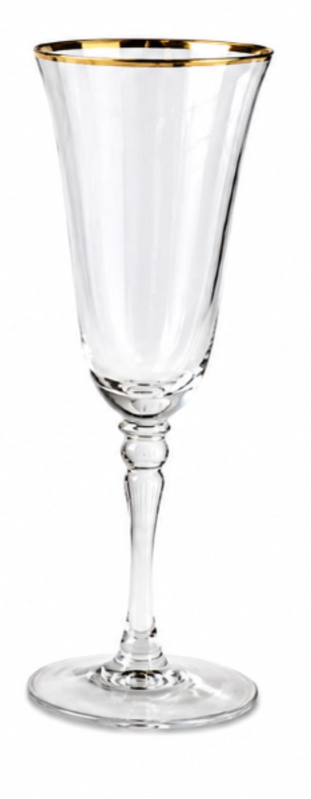 Rental store for Champagne Flutes, Gold Rim Crystal, 6oz in Charlottesville VA