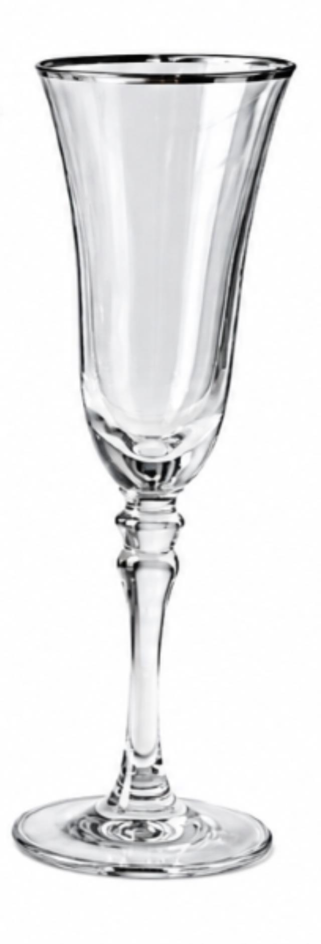 Rental store for Champagne Flutes, Silver Rim Crystal in Charlottesville VA
