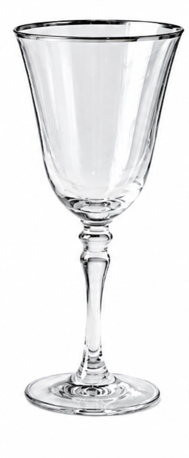 Rental store for Red Wine Glass, Silver Rim Cryst in Charlottesville VA