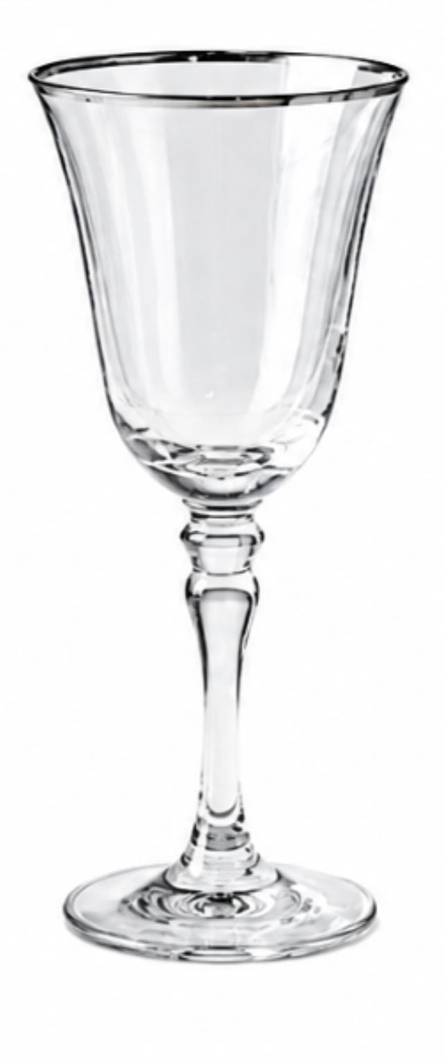 Rental store for White Wine Glass, Silver Rim Crystal in Charlottesville VA