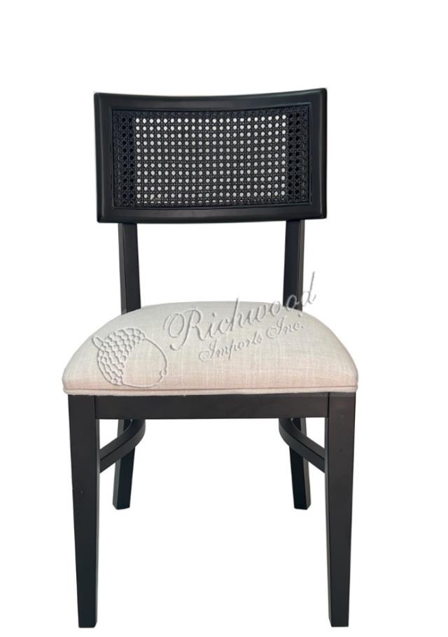 Rental store for Francis Chair, Rattan Back, Black Btq in Charlottesville VA